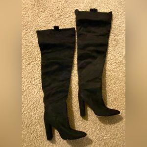 Black Faux Suede Boot sz 9
